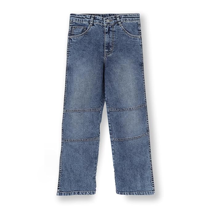 Urbano Juniors Boy's Loose Baggy Fit Cut and Sew Panelled Jeans Stretchable