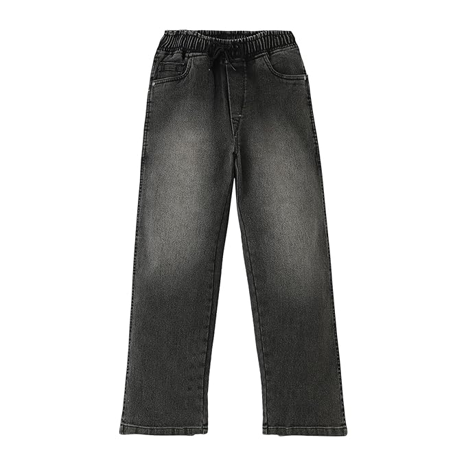 Urbano Juniors Boy's Loose Baggy Fit Washed Denim Jogger Jeans Stretchable